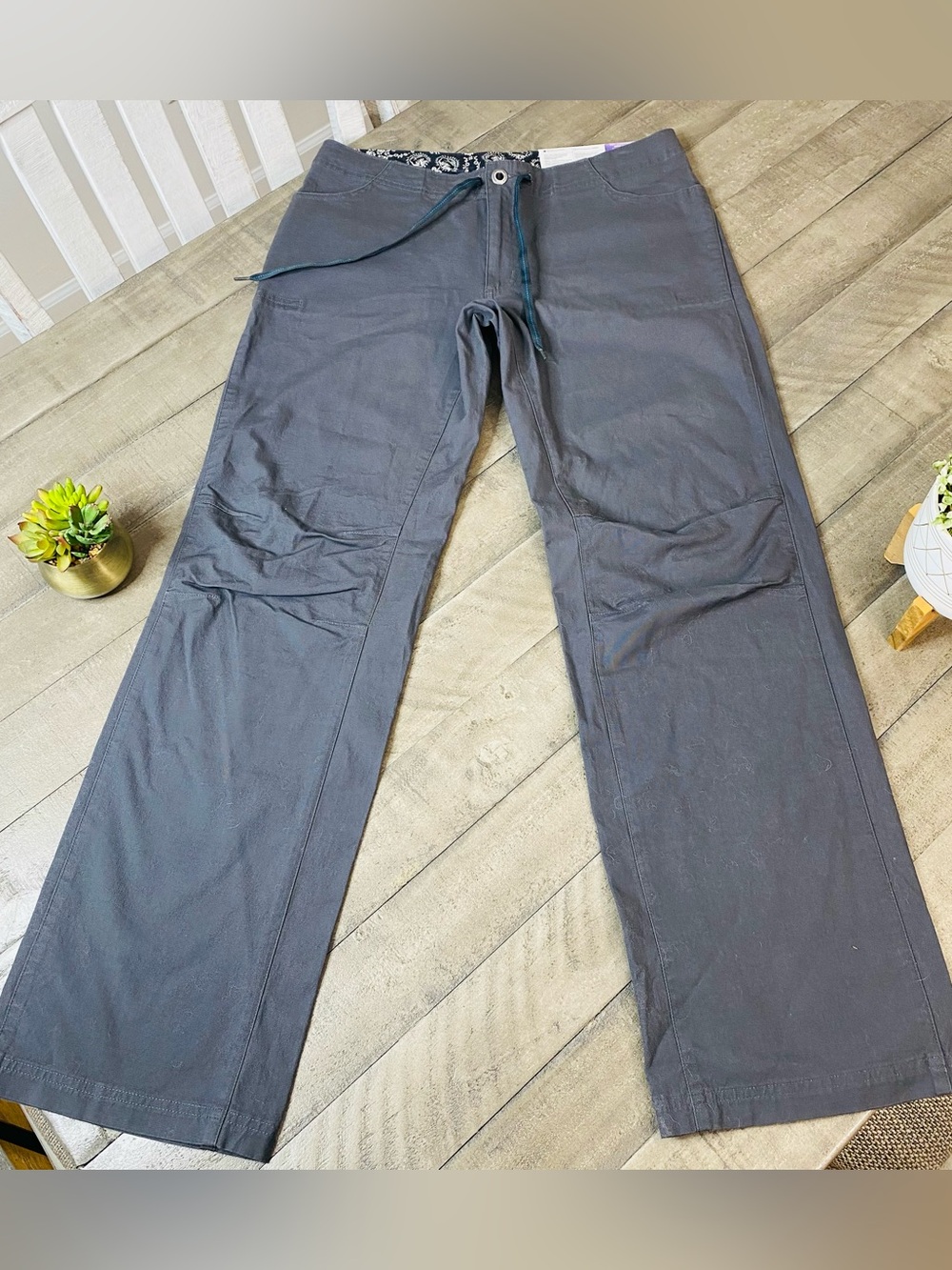 New Patagonia Women's Escala Rock Climbing Pants Gray OppoSet Waist Size 10